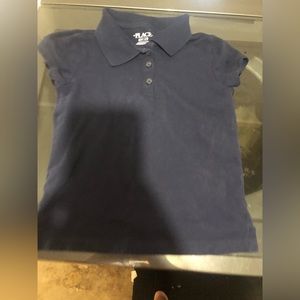 Girls children place navy uniform shirt